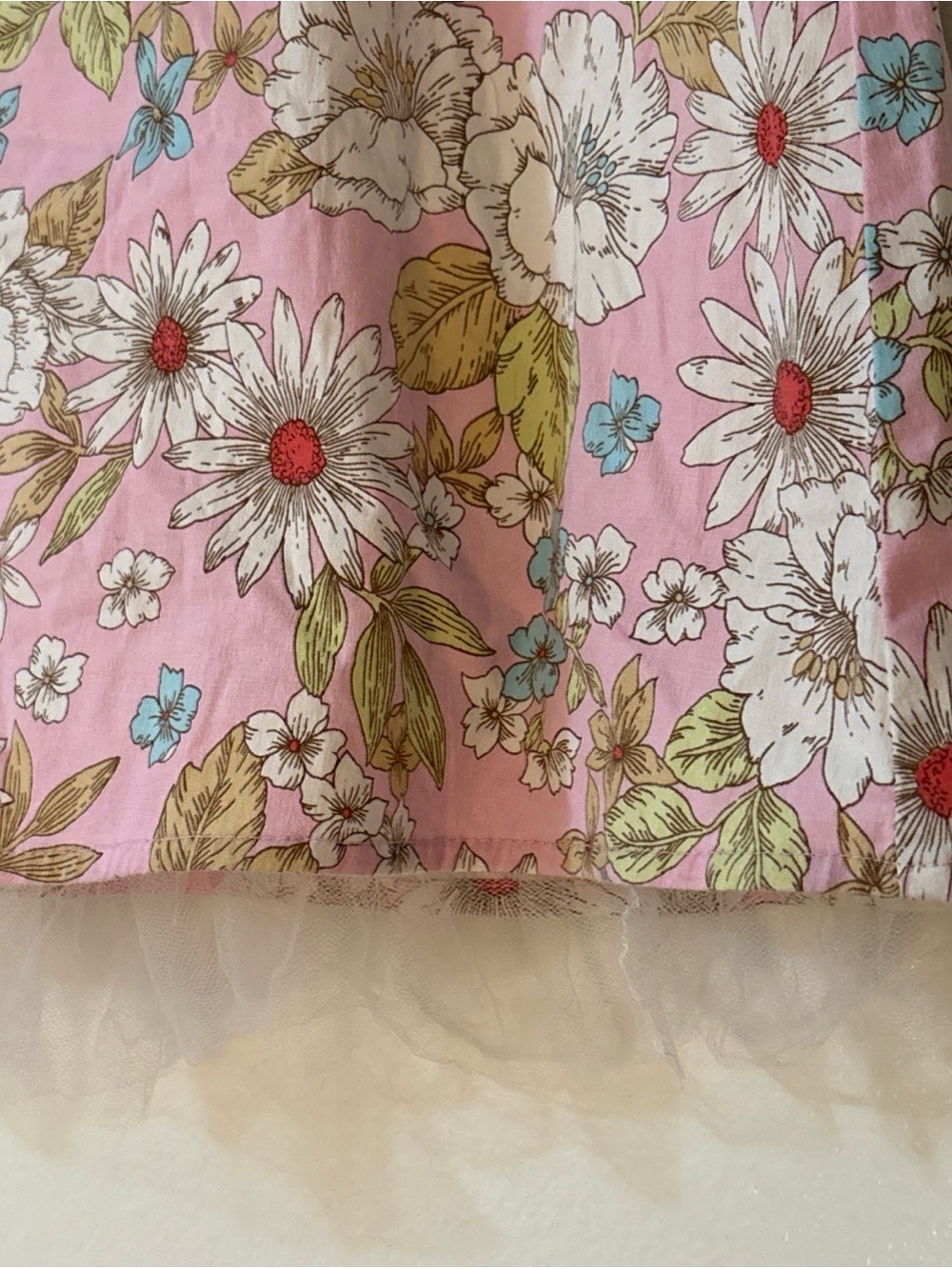 Floral Pink A-Line Skirt - Picture 2 of 9